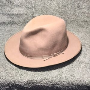 Vintage L.L. Bean short brim fedora silverbelly custom hat khaki tan 6 7/8 size